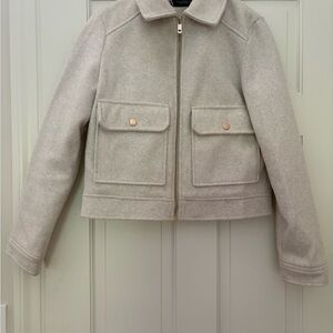 Women's White Felt Jacket
